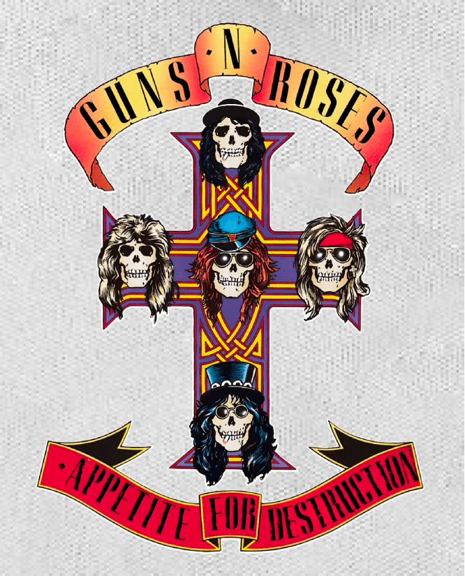 Kepurė  Guns and roses cross